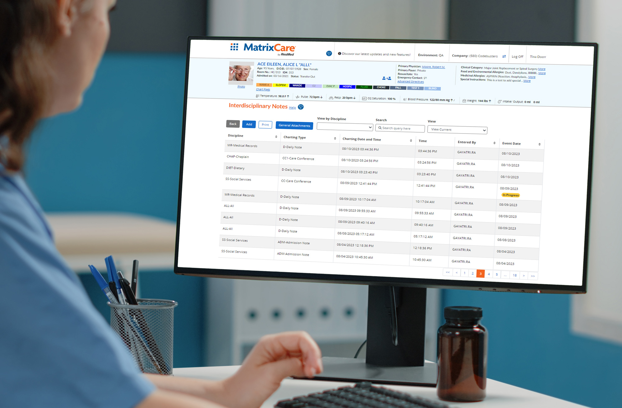 screenshot of MatrixCare Life Plan Community